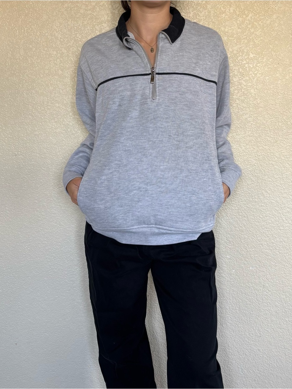 Vintage Grey Quarter Zip